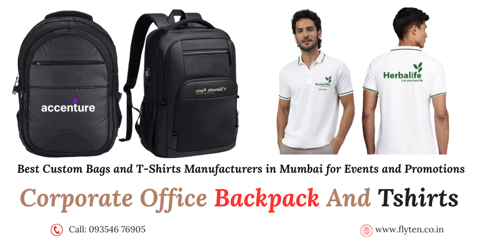 Custom logo printing on T-shirts, polos, dry-fits, backpacks, duffle bags, laptop bags