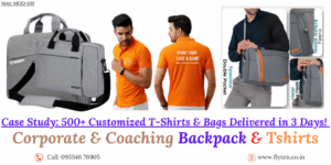 500+ custom t-shirts & backpacks -