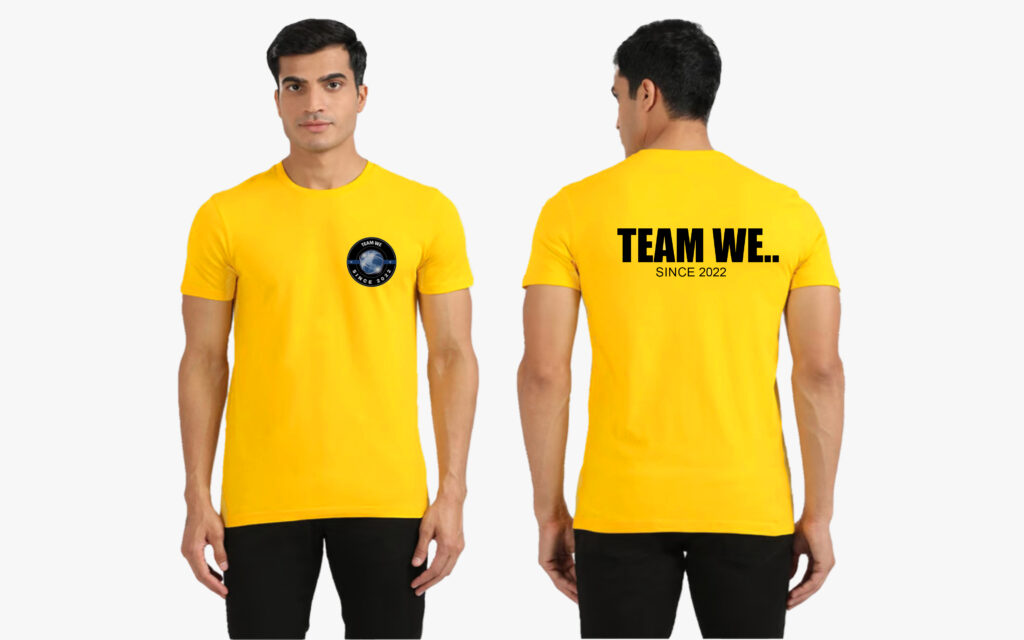 Printed tshirt logo with name manufacturer in India
