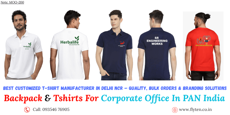 Looking for the top customized t-shirt manufacturer in Delhi NCR? Discover why Flyten is trusted by corporates, NGOs, colleges & event planners for bulk custom orders.