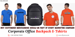 Customized backpack and tshirts for corporate office coaching institute in pan india