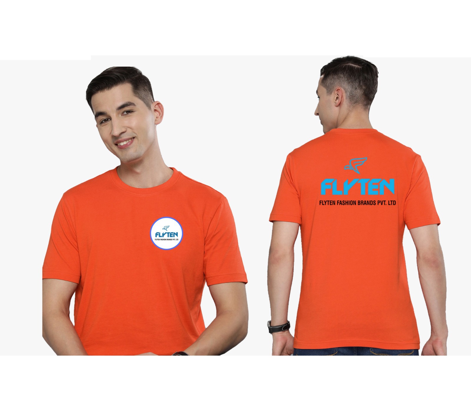 Flyten's bulk t-shirt order with customized branding for events